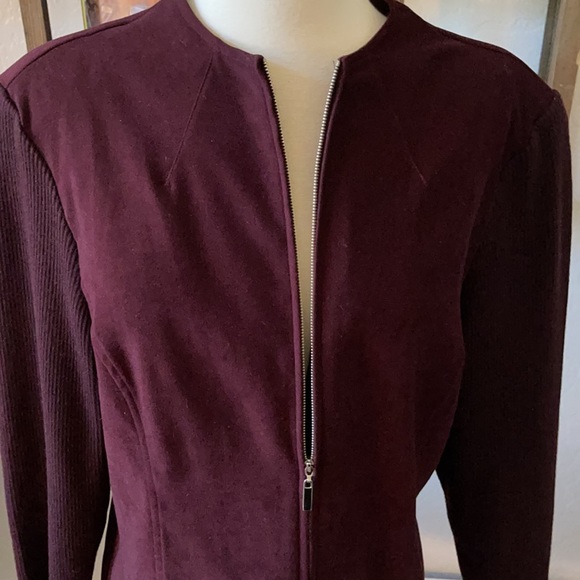 Suede Moto contemporary style Ladies jacket nwot - Picture 6 of 7